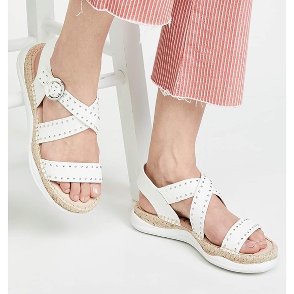 Sam Edelman Bright White Janette Criss-Cross Sandals - Picture 2 of 13